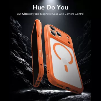ESR Classic Hybrid MagSafe maciņš iPhone 17 Pro / 18 Pro, matēti oranžs