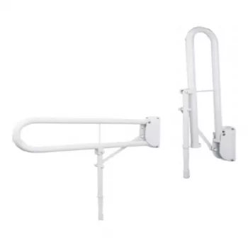 Salokāms atbalsta rokturis HD-05, 76 cm, balts, 136 kg ietilpība