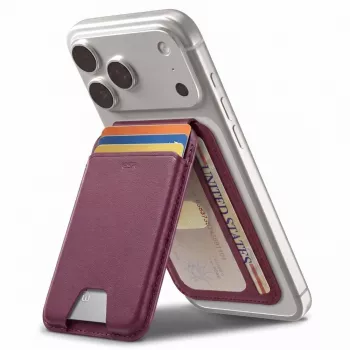ESR Classic RFID magnētiskais maciņš-statīvs MagSafe dziļi bordo