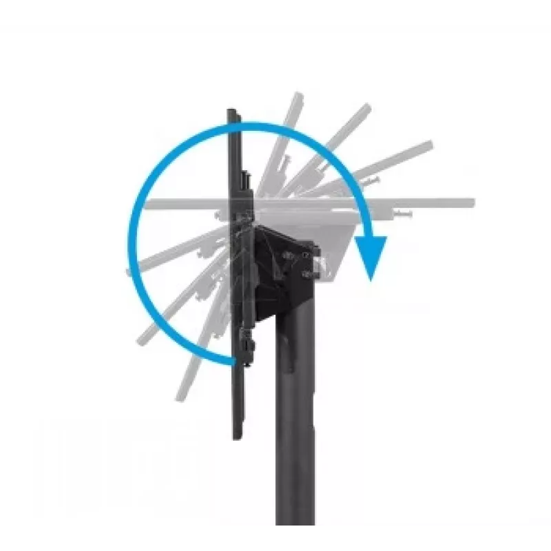B-TECH AV SYSTEM X - Universāls zema līmeņa grīdas statīvs plakanajiem ekrāniem (VESA 600 x 400) - 0,75 m Ø50 mm stabi