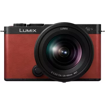 Pilnkadra bezspoguļa kamera Panasonic Lumix DC-S9 ar objektīvu Lumix S 20-60mm f/3.5-5.6, sarkana (DC-S9KE-R)