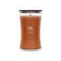 WoodWick Saffron Smoke Liela smilšu pulksteņa formas svece burkā 609.5g