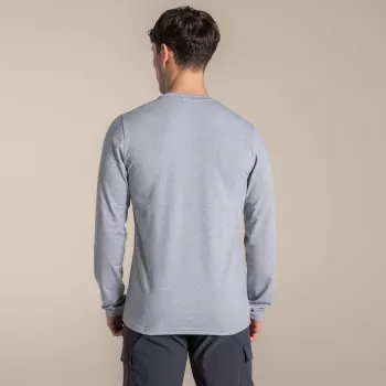 Craghoppers NosiLife Abel Garām piedurkņu T-krekls - Soft Grey Marl - M izmērs