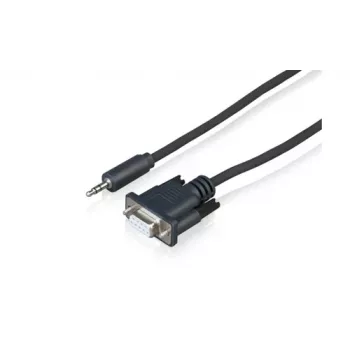 Sony CAB-RSJA1 RS-232C seriālās vadības kabelis - DB9 Female uz 3.5mm Mini-Jack Male, 2.5m, Melns