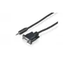Sony CAB-RSJA1 RS-232C seriālās vadības kabelis - DB9 Female uz 3.5mm Mini-Jack Male, 2.5m, Melns