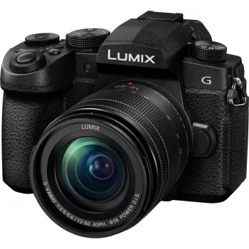 Panasonic LUMIX DC-G90MEG-K 20,3MP Micro Four Thirds bezspoguļa kamera ar 12-60mm objektīvu - Melna