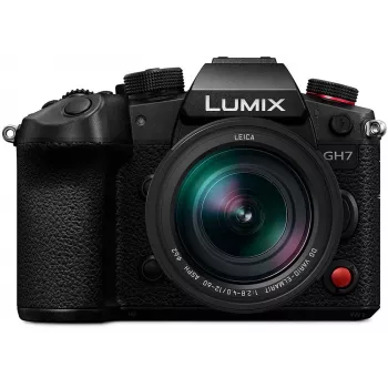 Panasonic Lumix DC-GH7LE bezspoguļa kameras korpuss ar 12-60 mm objektīvu komplektu - Melns