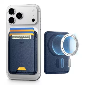 ESR Classic RFID Magnetic Wallet MagSafe tumši zils