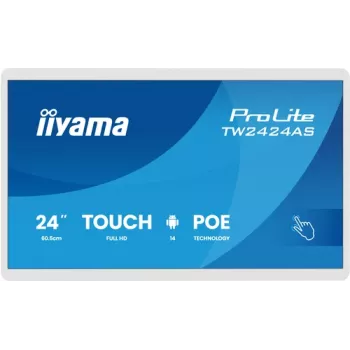 Iiyama ProLite TW2424AS-W3P 24 collu Full HD IPS 10 punktu skārienjūtīgais monitors ar Android 9.0, Quad-Core, 2GB RAM, 16GB atmiņa, Wi-Fi, Bluetooth, HDMI, USB, melns