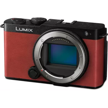 Panasonic Lumix DC-S9E-R pilna kadra bezspoguļa kameras korpuss, sarkans