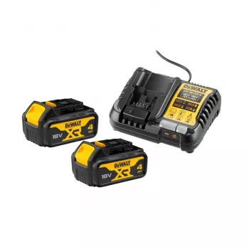 DEWALT DCB1104 18V XR 4A lādētājs ar 2x 4.0Ah Li-Ion akumulatoru komplektu