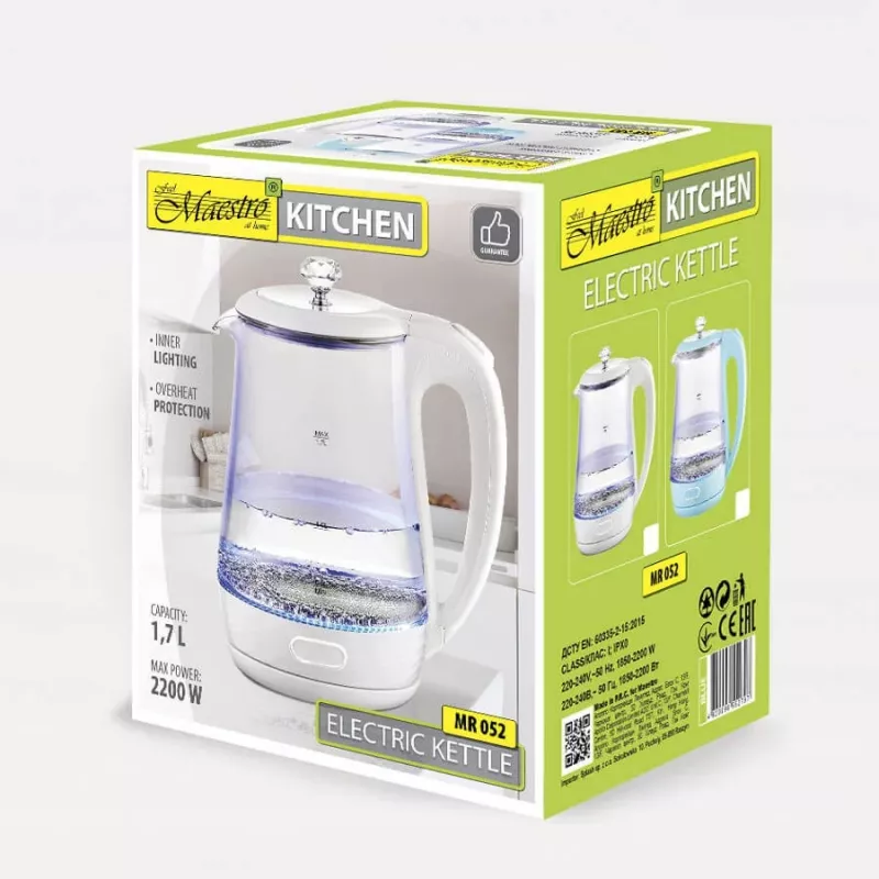 MEO Elektriskā tējkanna 1.7L 2220W MR-052-BLUE MAESTRO Zila
