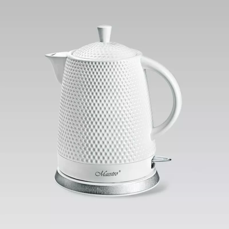 MEO Keramiskā elektriskā tējkanna 1.5L 1500W balta MR-069-WHITE MAESTRO