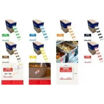 Avery WED dienas uzlīmes, 25 x 25 mm, sarkanas rakstāmās līnijas, noapaļoti stūri, noņemamas, ruļļos pa 1000