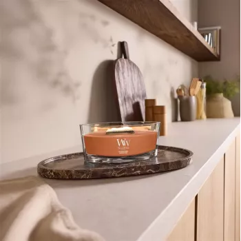 WoodWick Saffron Smoke Elipsa aromātiskā svece 453.6 g