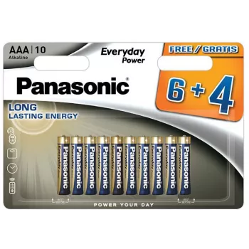 Panasonic Everyday Power AAA sārma baterijas LR03 10 iepakojums blisterī (6+4 bonuss)