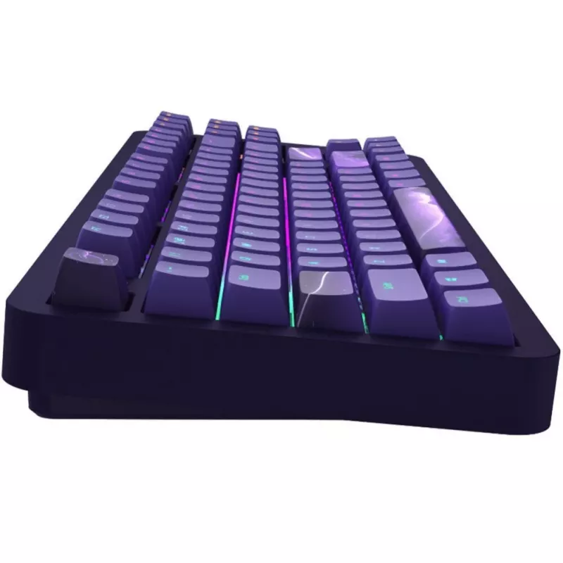 ALU87B Celestial 87 taustiņu gāzmount mehāniskā tastatūra ar G3MS Voidstone lineārajiem slēdžiem, tri-mode savienojamību, per-taustiņu RGB, PBT taustiņu kapiņiem, CNC alumīnija korpusu