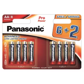 Panasonic Pro Power LR6 baterijas, 6+2 gab. (LR6PPG/8B (6+2))