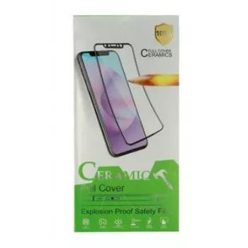 iLike Apple iPhone 12/12 Pro cietais keramikas rūdītais stikla ekrāna aizsargs, melns