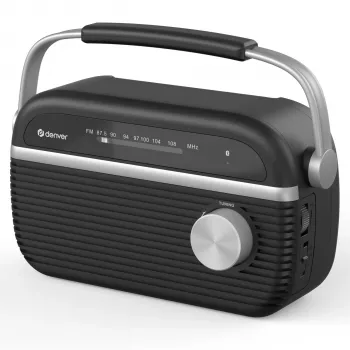 DENVER TRB-67B DAB+ un FM modinātājradio - Melns