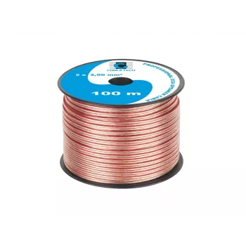 CABLETECH CCA 2,0 mm skaļruņu kabelis 100 m sarkans/melns