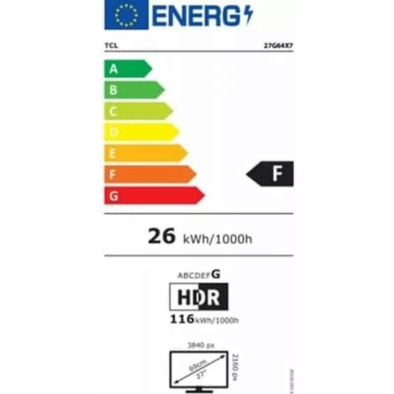 TCL 27G64 27 collu QHD VA 165Hz spēļu monitors
