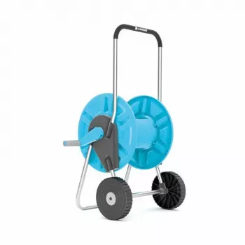 CELLFAST ALUPLUS 55-260 Alumīnija šļūteņu ratiņi, 60 m 1/2 collu ietilpība, salokāms kloķis, montāža bez instrumentiem, pelēks/melns/oranžs