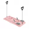 REBEL RBA-3069-PK 9-in-1 Pilates stieņa komplekts ar pretestības lentēm, durvju enkuru, pēdu siksnām un somu – rozā