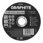 GRAPHITE 125 x 1,0 x 22,2 mm korunda griešanas disks metālam un nerūsējošajam tēraudam, 41 A60-T-BF, 110 gab. kartons
