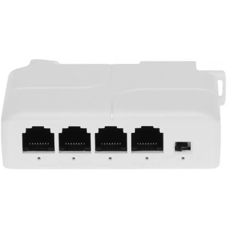 DELTA SPT-POE/3-POE-DIN-E 4 portu DIN sliežu PoE slēdzis/pagarinātājs, 3x PoE Out 30W, 10/100 Mbps, nepārvaldīts, -40 līdz 75°C