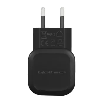 Qoltec 12W 5V 2.4A USB + USB-C sienas lādētājs