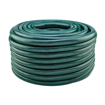 Verto Economic 50 m dārza šļūtene, 3/4 collas, 3 slāņu PVC, UV un aļģu izturīga, zaļa