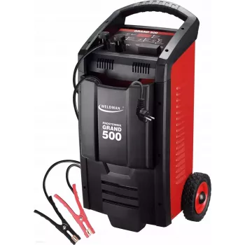 WELDMAN GRAND 500 taisngriezis ar iedarbināšanas funkciju – 500A MMA metinātājs, 3 fāzes 400V, Jump Start 12V/24V