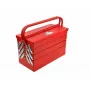 AWTOOLS AW30988 Instrumentu uzglabāšanas kaste ar 18 nodalījumiem, caurspīdīgs vāks, sakraujams organizators mazām detaļām un instrumentiem, melns/sarkans