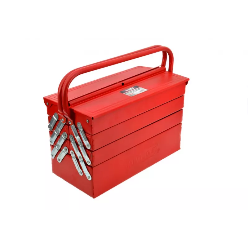 AWTOOLS AW30988 Instrumentu uzglabāšanas kaste ar 18 nodalījumiem, caurspīdīgs vāks, sakraujams organizators mazām detaļām un instrumentiem, melns/sarkans