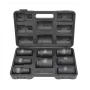 AWTOOLS AW38855 3/4 collu dziļo triecienuzgriežņu komplekts, 8 gab. metriskais, 24-41mm, Cr-Mo, 6 punktu, garš, melnais fosfāts, DIN 3121, plastmasas futrālī