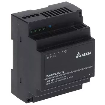 DRC-24V60W-1AZ 60W DIN sliežu komutācijas barošanas avots, 24V 2.5A, 90-264VAC ieeja, plastmasas korpuss