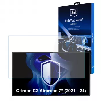 3MK PROTECTION TechWrap Matēts ekrāna aizsargs Citroen C3 Aircross 7 collu centrālajam displejam (2021-2024)