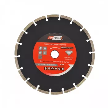 AWTOOLS AW45351 Dimanta slīpēšanas kauss 125 mm Turbo segments betonam, mūrim, akmenim - sausā slīpēšana, 22,23 mm urbums