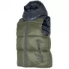 4F Sieviešu haki stepēta pūka veste H4Z22 KUDP004 L izmērs