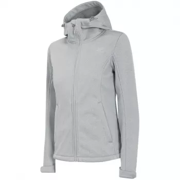 Sieviešu 4F softshell jaka H4Z22 SFD350 gaiši pelēka melanža
