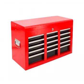 AWTOOLS Metāla instrumentu kaste ar 9 atvilktnēm, 60x26x39 cm, sarkana