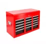 AWTOOLS Metāla instrumentu kaste ar 9 atvilktnēm, 60x26x39 cm, sarkana