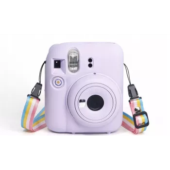 LOVEINSTANT Silikona aizsargmaciņš Fujifilm Instax Mini 12 – purpura