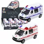 LEAN TOYS Policijas automašīna un ātrās palīdzības mašīna ar berzes dzinēju, gaismām un skaņām, atveramām durvīm, jaukts sortiments