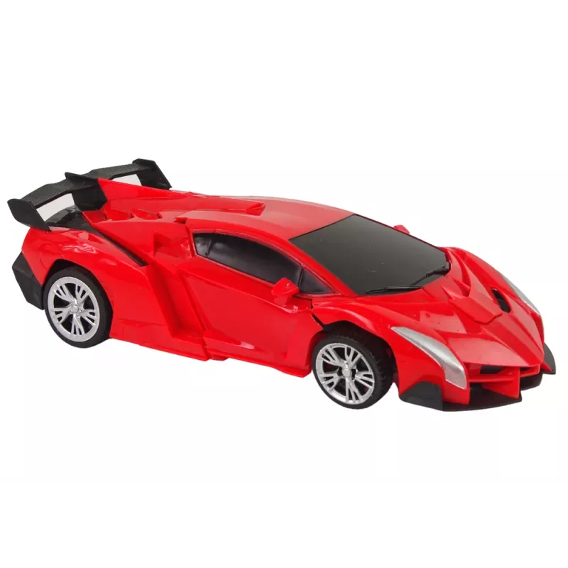 LEAN TOYS Automašīna Robots 2-in-1 Tālvadības R/C Transportlīdzeklis Sarkans