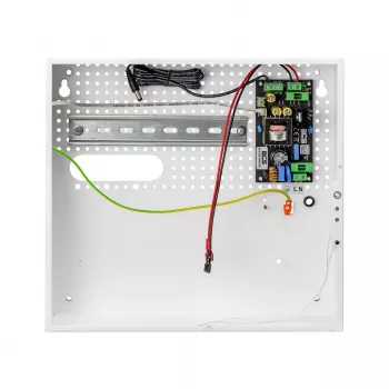 BCS ZA1206/UPS/F/KD 72W 12V DC 6A UPS barošanas avots ar akumulatora lādētāju drošības sistēmām, metāla korpuss, sienas stiprinājums