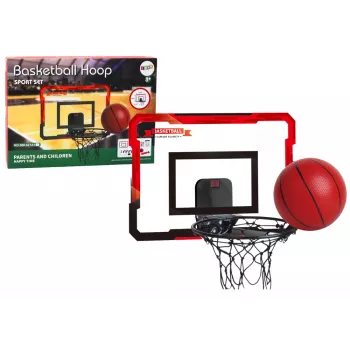 LEAN TOYS Bērnu basketbola grozs ar aizmugures vairogu un elektronisko punktu skaitītāju