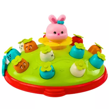LEAN TOYS Arkādes spēle Sit burkānus ar āmuru Lēcošais trusis