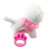 LEAN TOYS Interaktīvs kaķēns ar pavadu, rozā, ar volānu apkakli, Tinkerbell, staigā un ņaud
